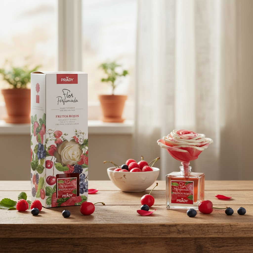 Lot de 6 Pièces - Fleur Mikado Fruits Rouge 90 ml - Prady