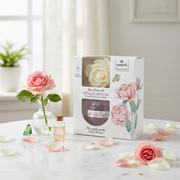Lot de 5 fleur diffuseur d'ambiance "agua fresca" pétales de rose 60ml - Ambar