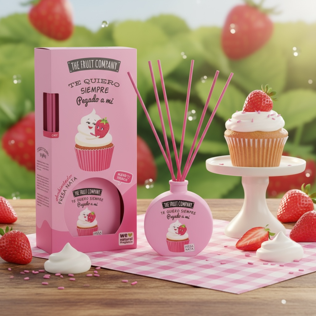 Lot de 6 mikado fraise chantilly 40ML - The fruit company