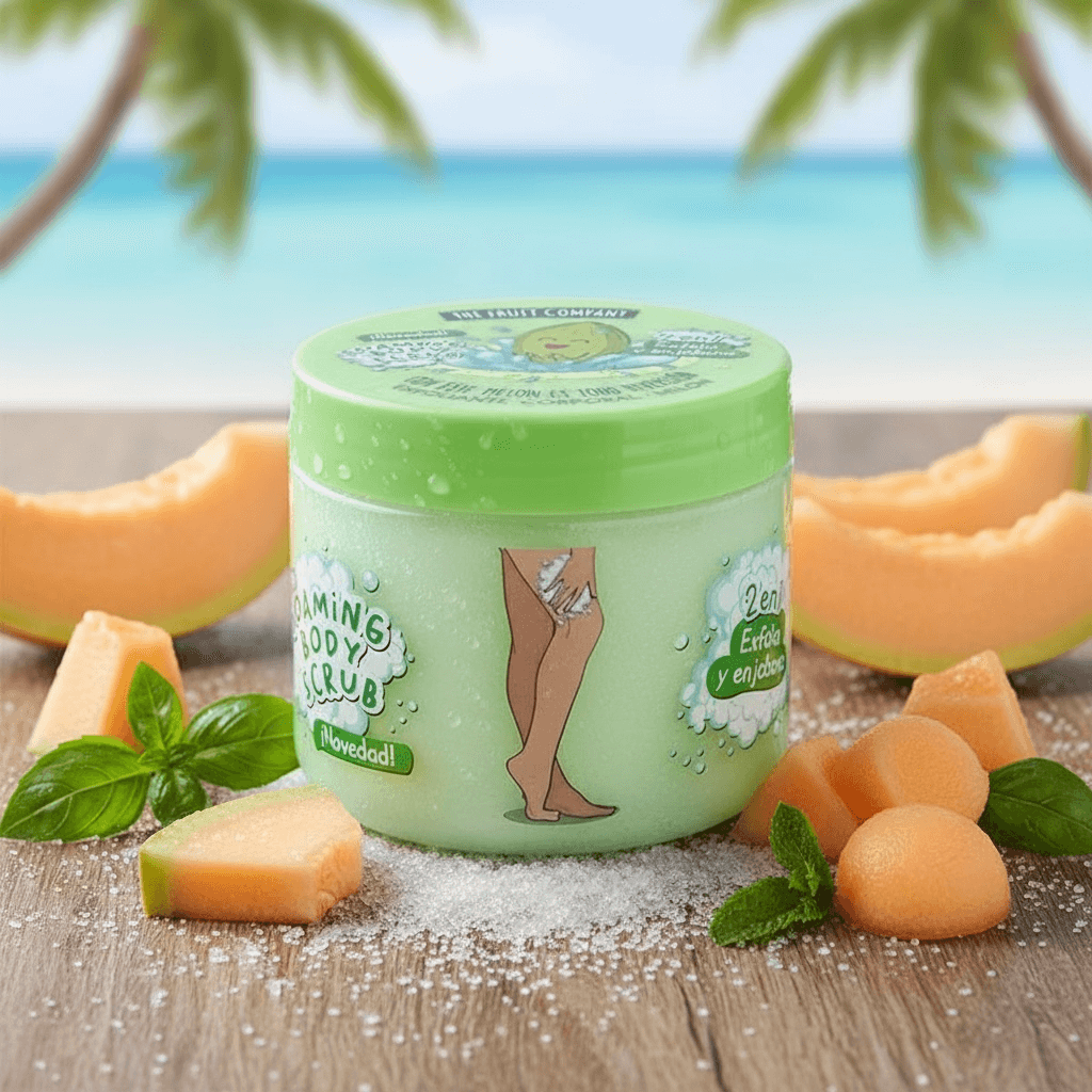 Lot de 6 body scrub + savon 2 en 1 melon - The fruit company