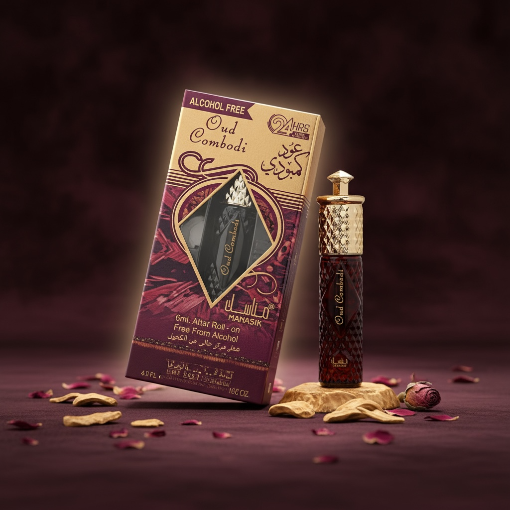 Lot de 12 - Parfum roll on sans alcohol oud combodi - Manasik
