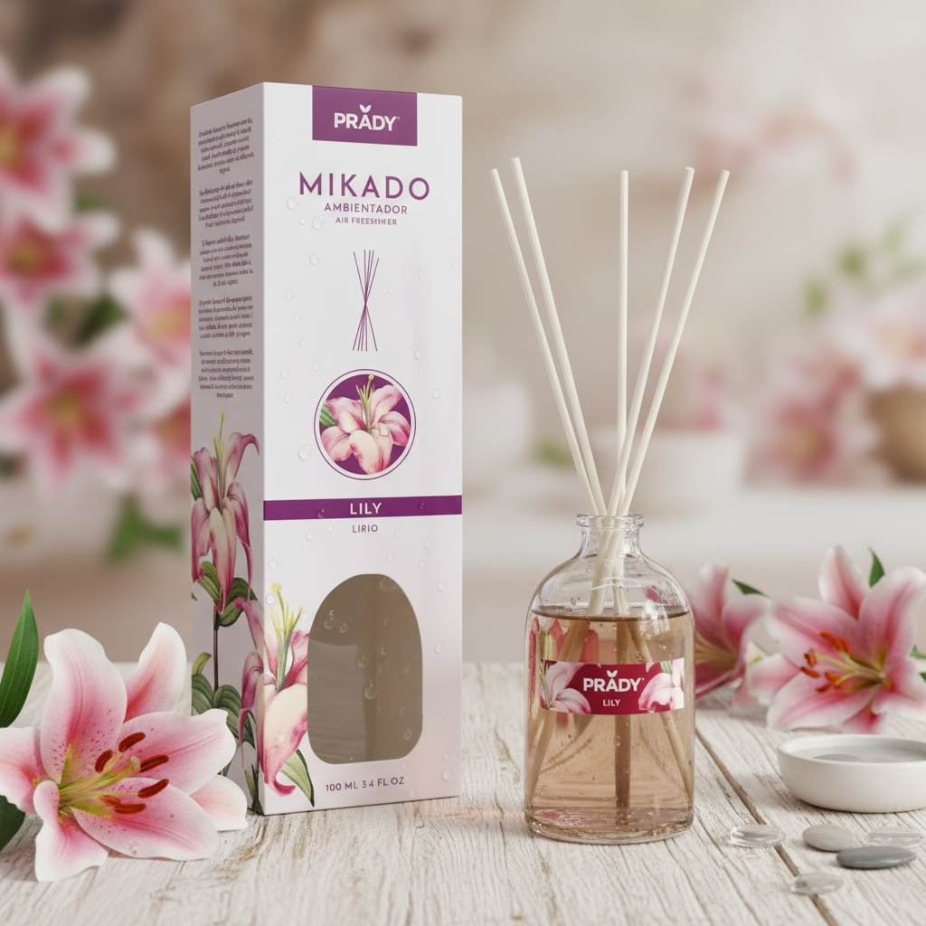 Lot de 6 - Diffuseur mikado lilly prady 100ml - Prady