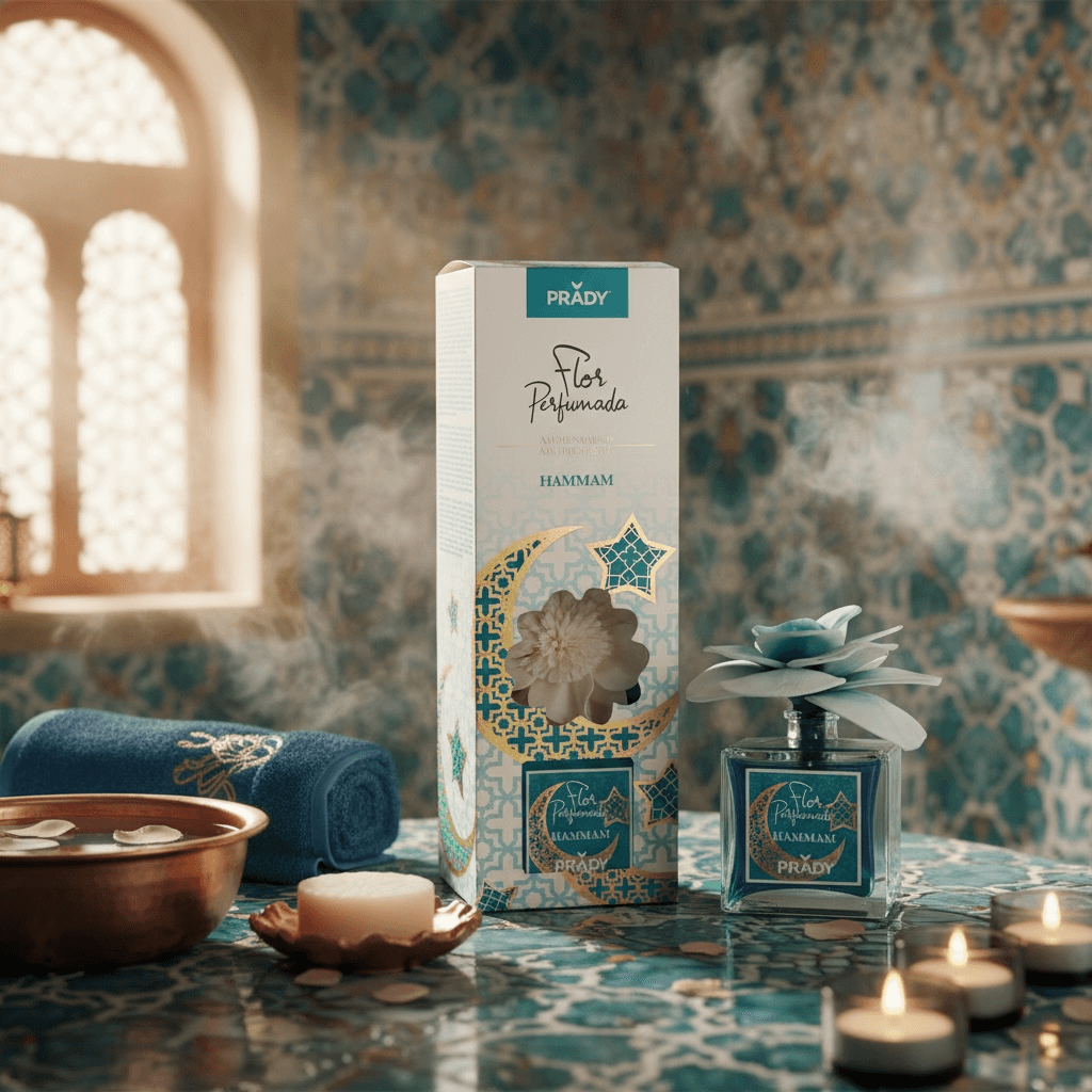 Lot de 6 Pièces - Fleur Mikado Ambiance Hammam 90ML - Prady