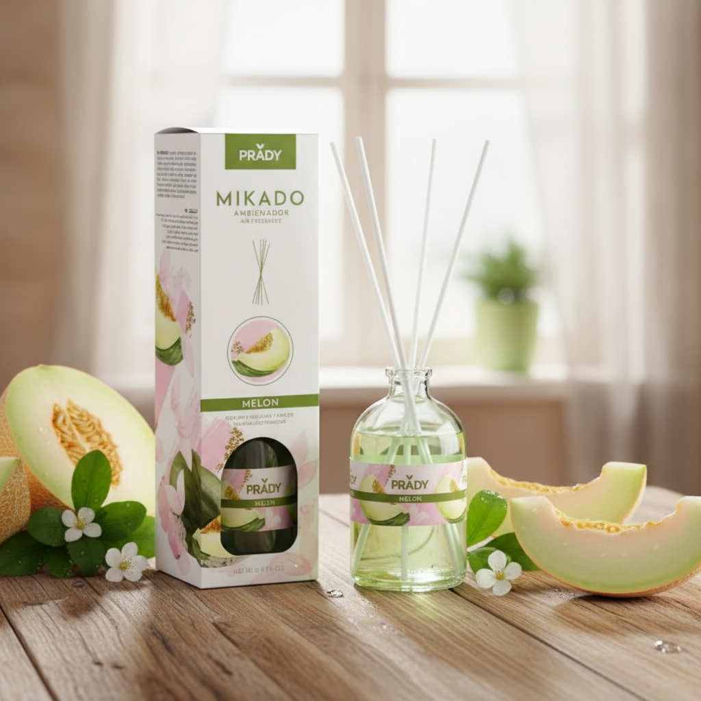 Lot de 6 diffuseur mikado melon 100ml - Prady