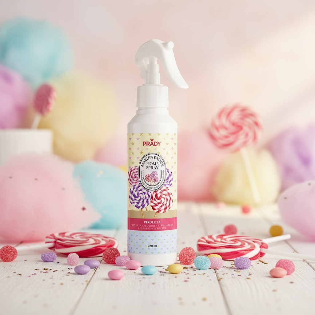 Spray d'ambiance maison tissu et voiture prady sucette candy 220ML
