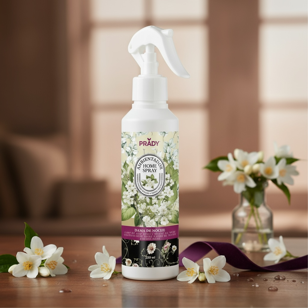 Lot de 6 spray d'ambiance maison tissu et voiture dama de noche 220ML - Prady