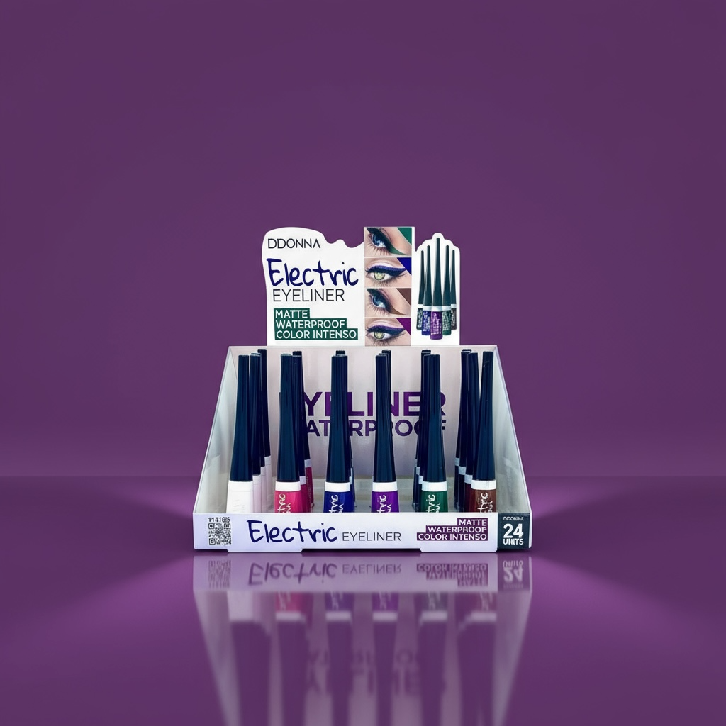 Lot de 24 eyeliner pinceau waterproof electric d'donna 11416B