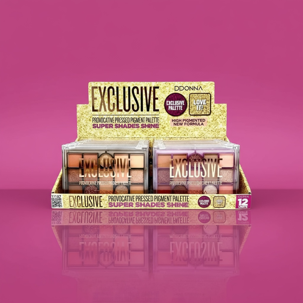 Lot de 12 fards à paupières exclusive shades shine 11187 d'donna