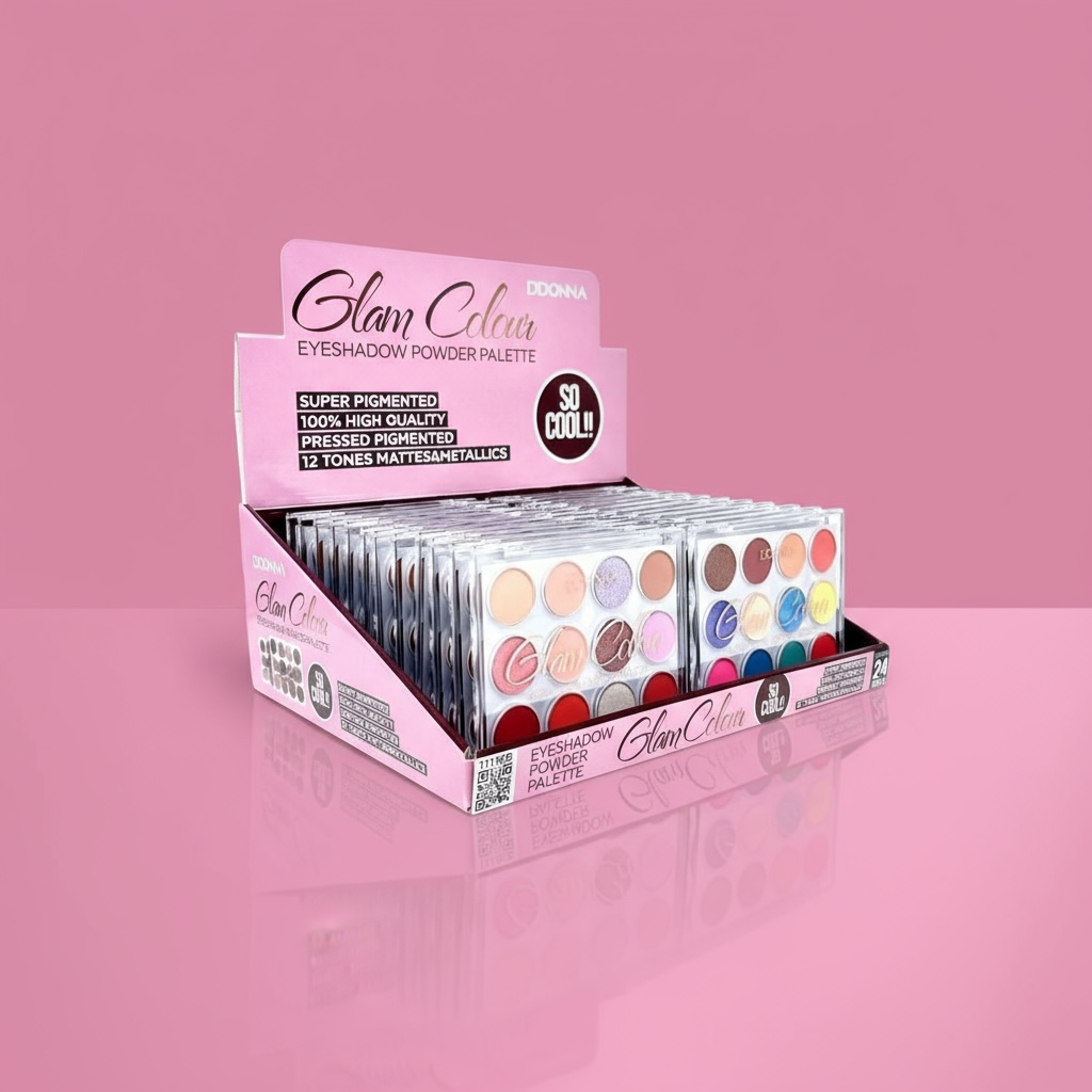 Lot de 12 fards a paupières 12 couleurs d'donna 11190B