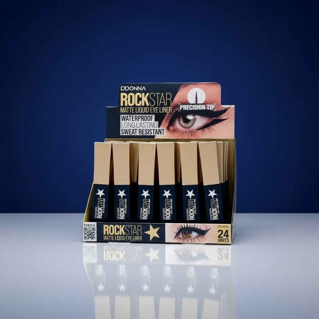 Set of 24 Pieces - Matte Liquid Rockstar Eyeliner - 11421A - D'Donna