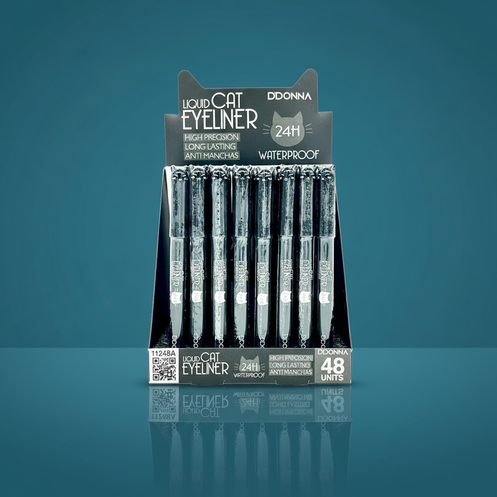 Set of 48 Pieces - Cat Eyeliner 24H Waterproof - 11248A - D'Donna