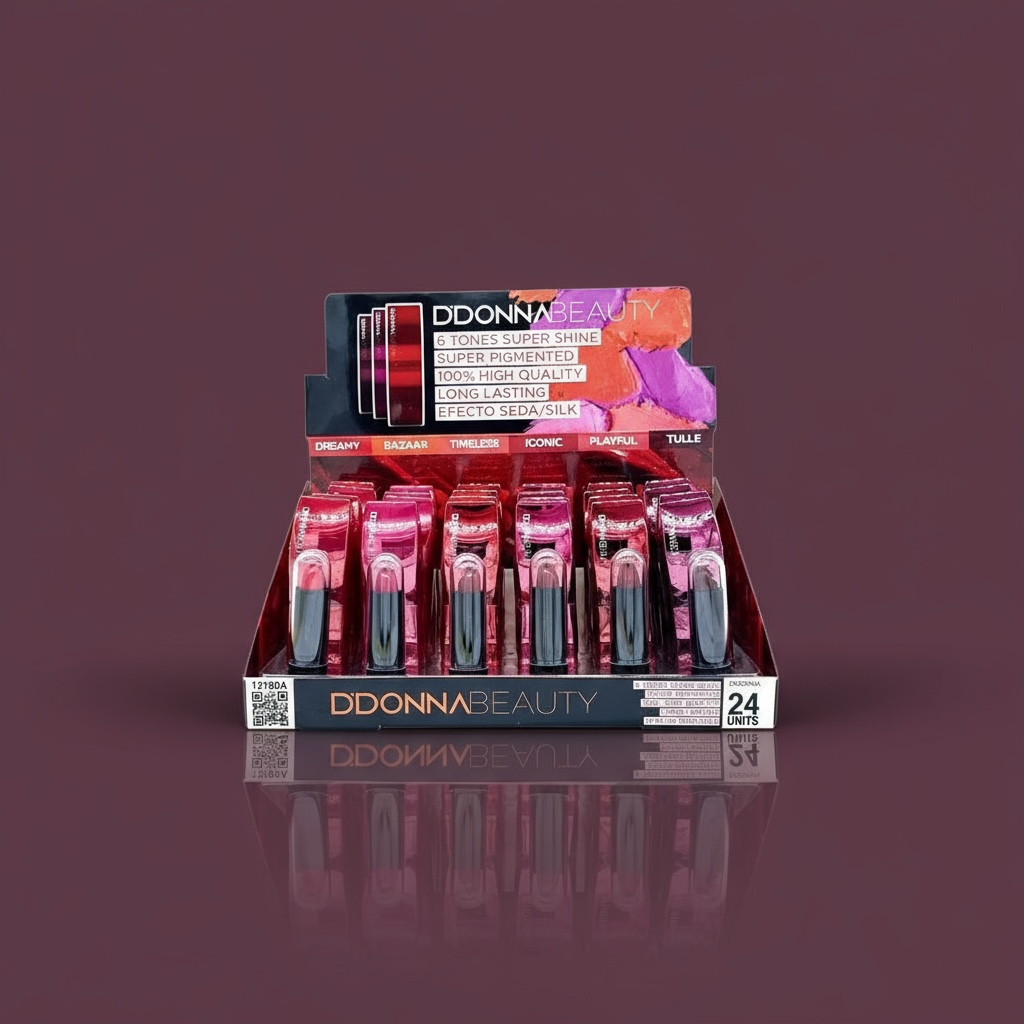 Lot de 24 rouge à lèvres d'donna effet peau 12180 a