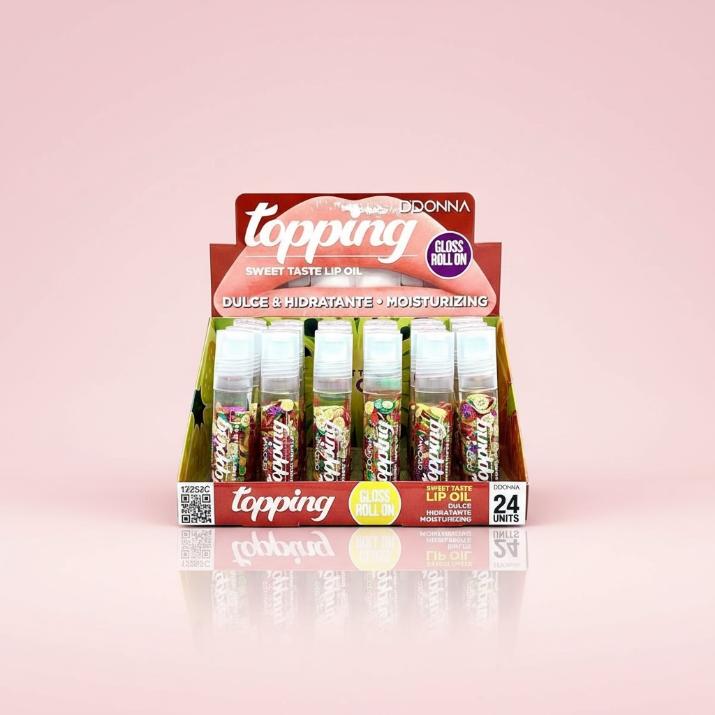 Set of 24 lip gloss topping oil ddonna 12252C