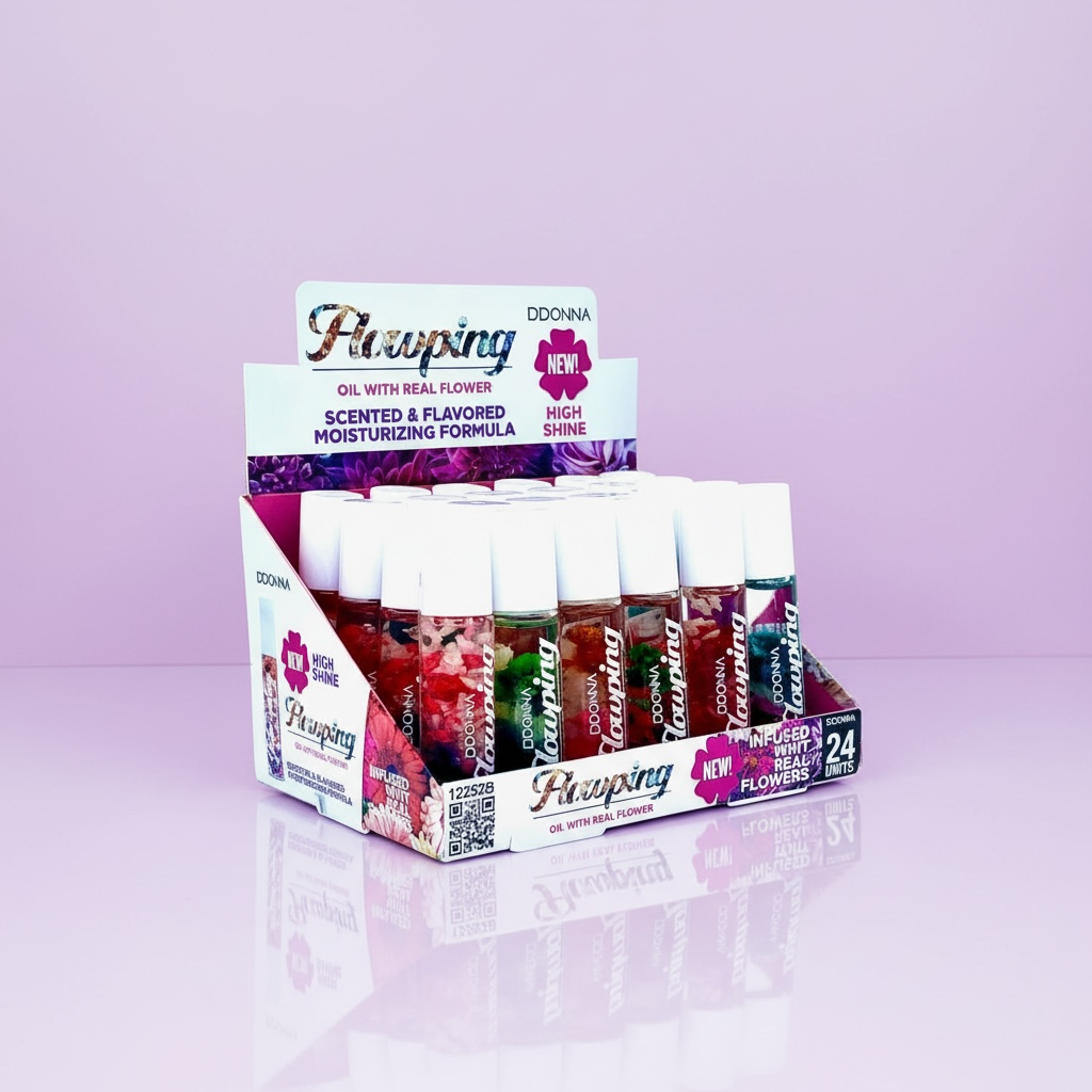 Lot de 24 gloss rollon flowping d'donna 12252B