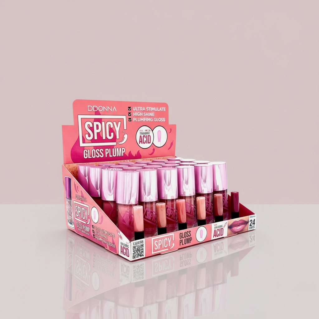 Lot de 24 gloss spicy plump acid hyaluronique d'donna 12283B