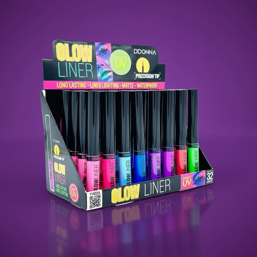 Lot de 24 glow effect uv neon d'donna 11423A