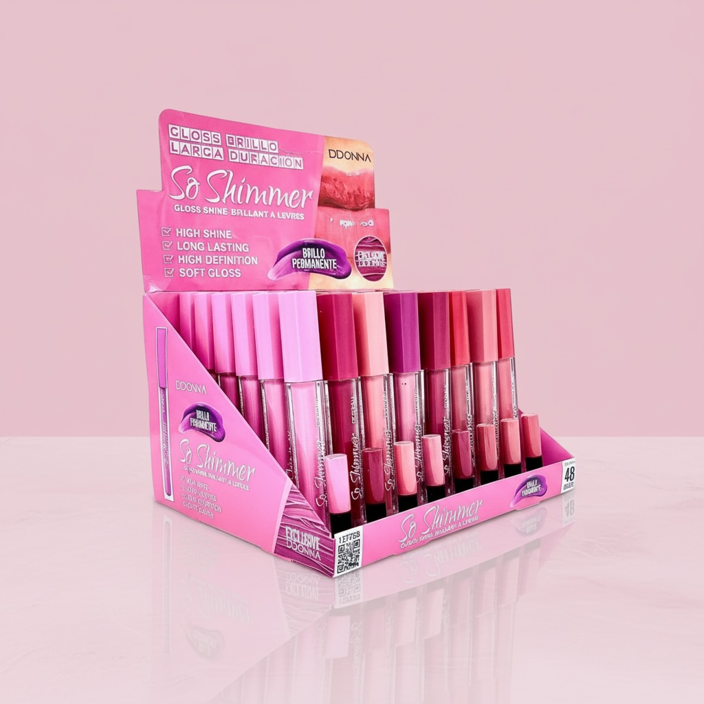 Lot de 48 gloss brillant so shimmer d'donna 12275B