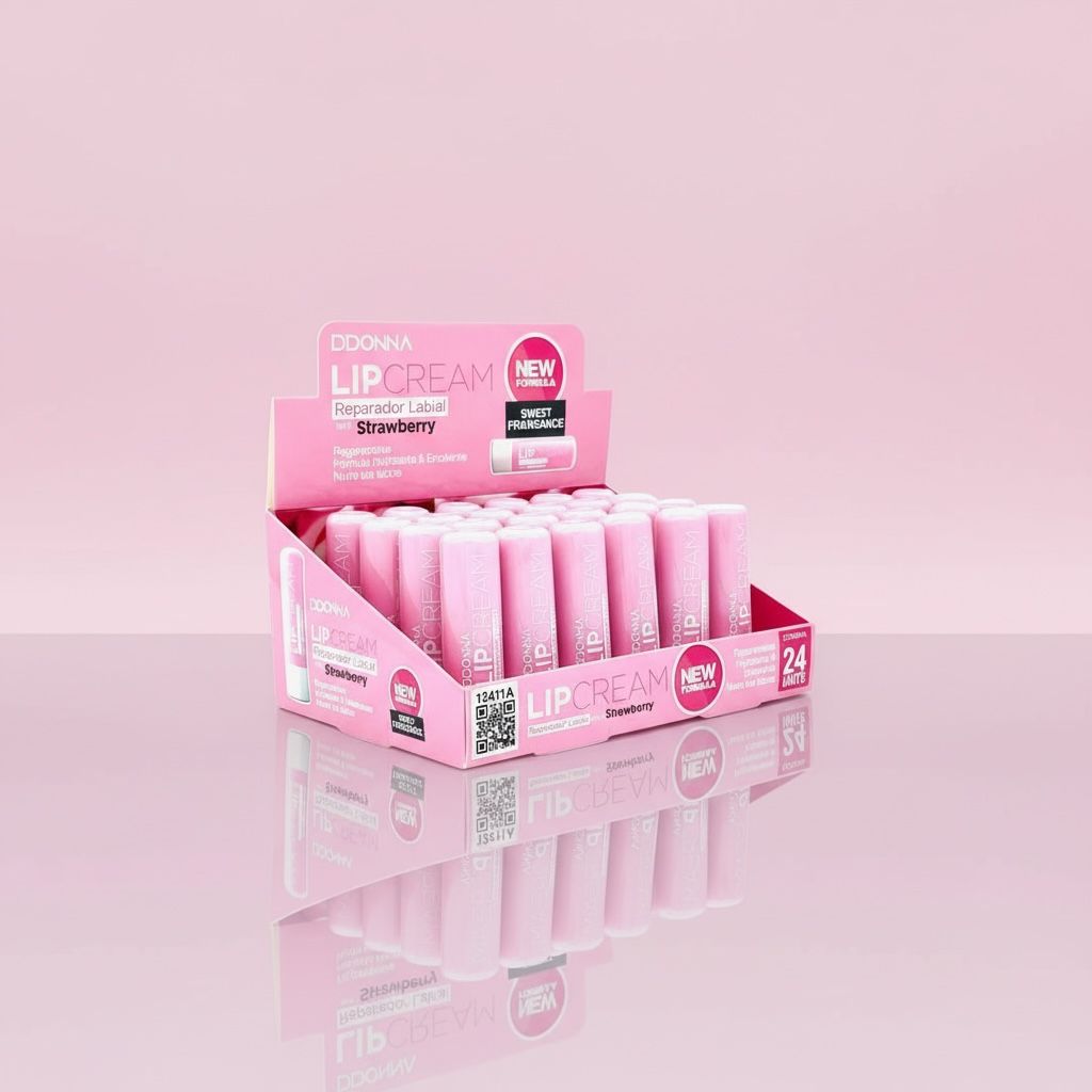 Lot de 24 baume a levre a la fraise ddonna 12411A