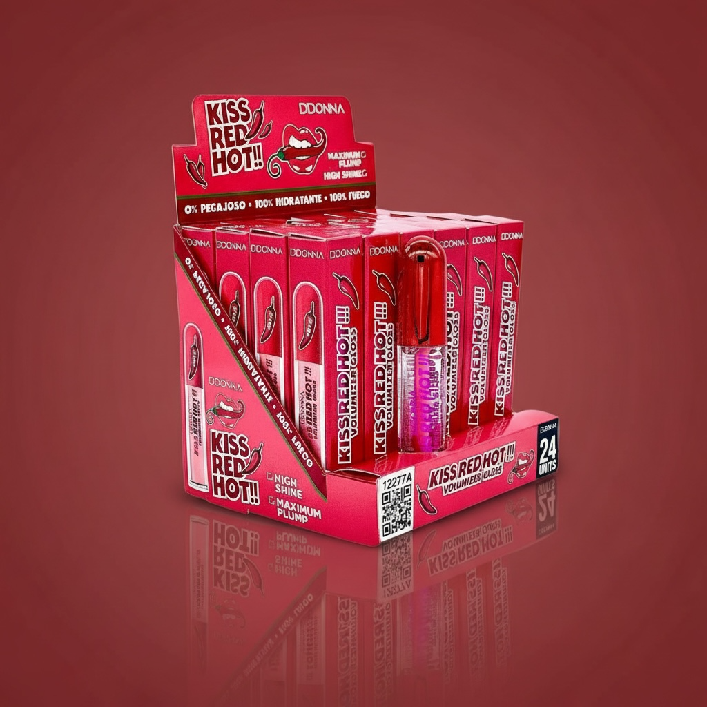Lot de 24 gloss kiss red hot ! 12277A