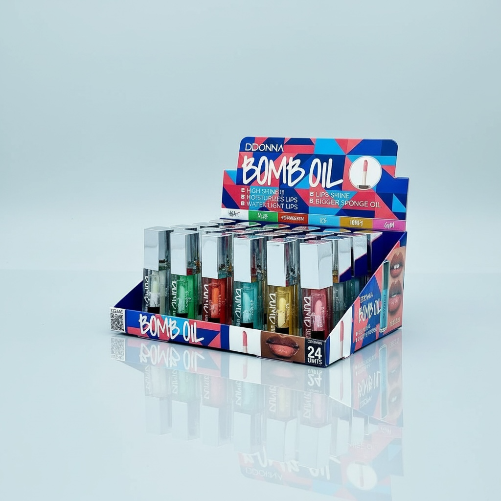 Lot de 24 lips bomb oil d'donna aromatisés 12224C