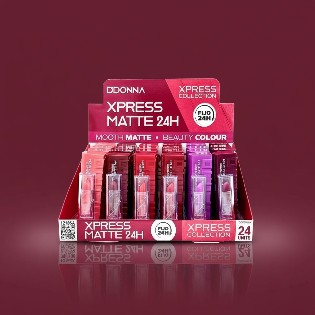 Lot de 24 rouge à lèvres d'donna express matte 24H 12185/a