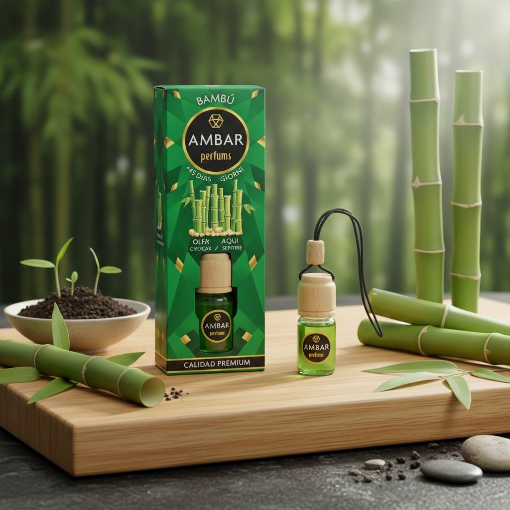 Lot de 14 désodorisant voiture ambar bambu