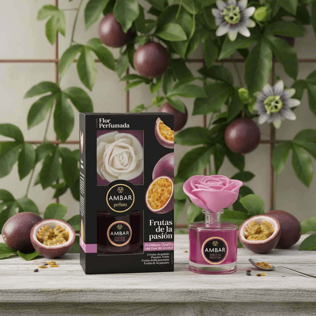 Lot de 5 Pièces - Fleur Diffuseur de Parfum Fruit de La Passion 75ML - Ambar