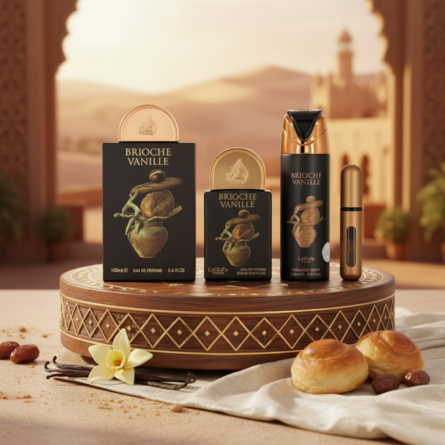 3-piece "vanilla brioche" perfume gift set - Lattafa