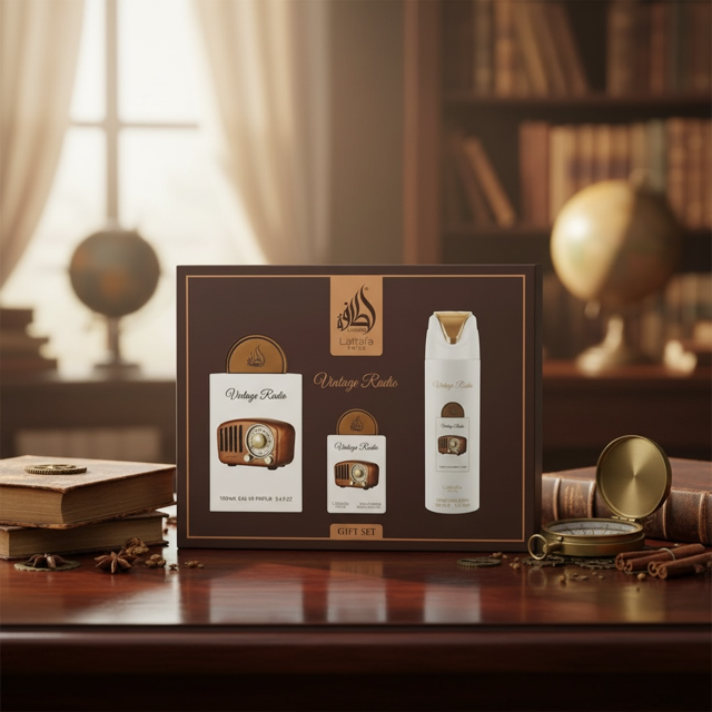 3-piece perfume gift set "vintage radio" - Lattafa 