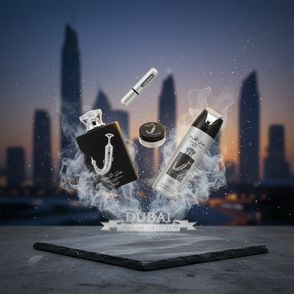 Coffret parfum 3 pièces "ishq al shuyukh silver" - Gamme pride - Lattafa