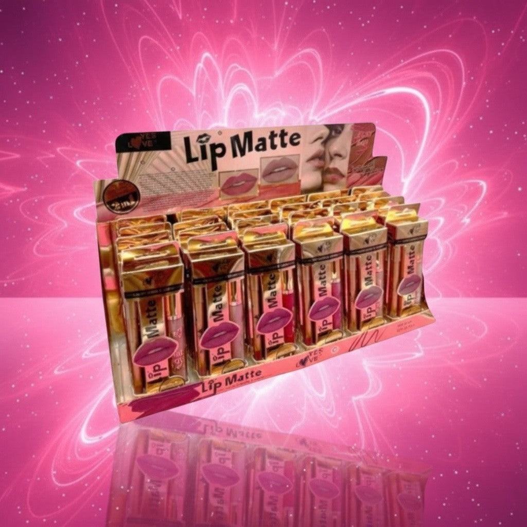 Lot de 24 - Set gloss & crayon lèvres 2En - Yes love