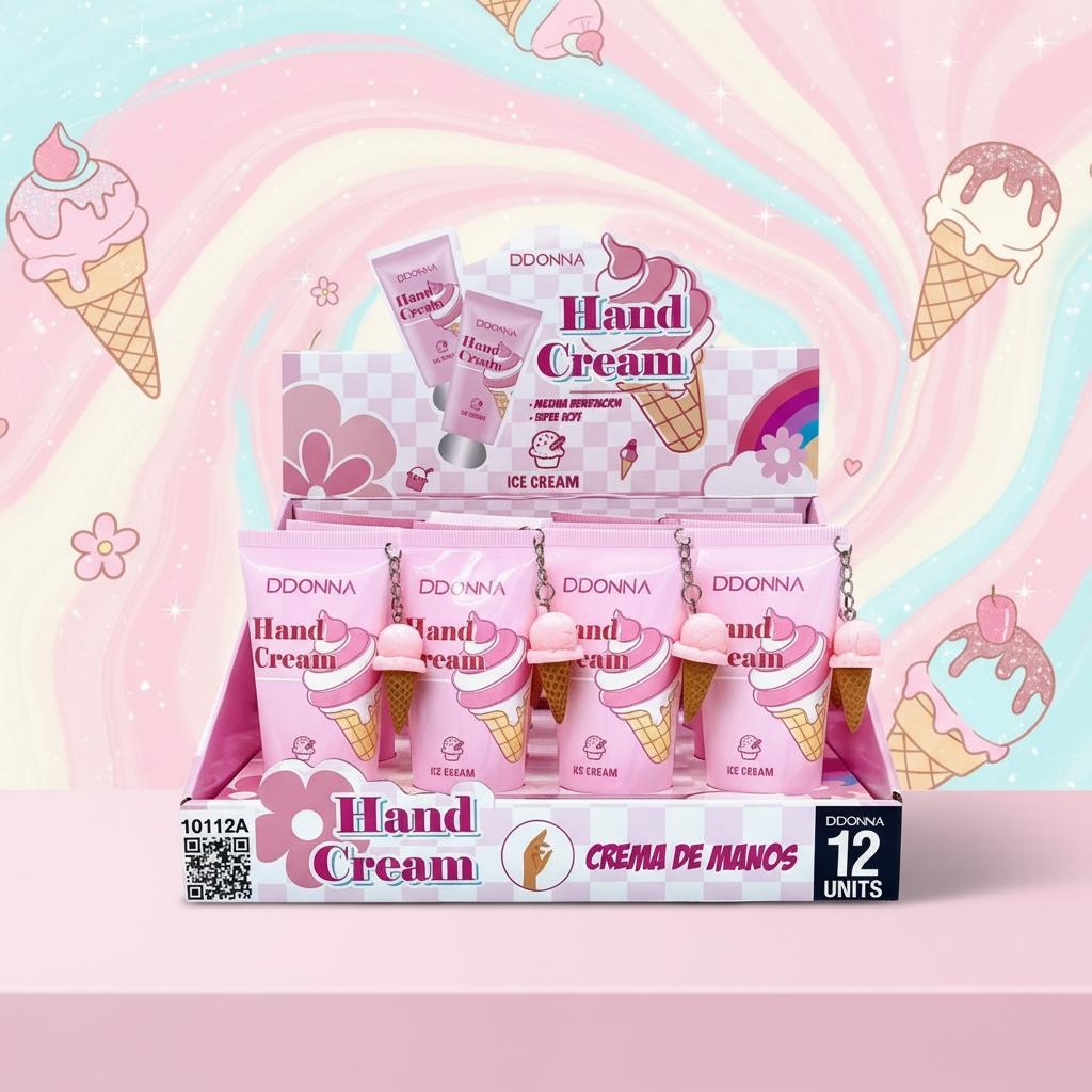 Lot de 12 - Crème mains fraise ice cream - D'donna