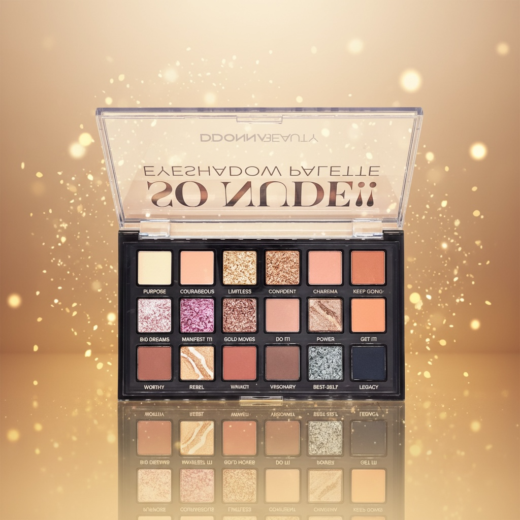 Set of 12 - d'donna so nude eyeshadow palette, 18 colors - D'donna 