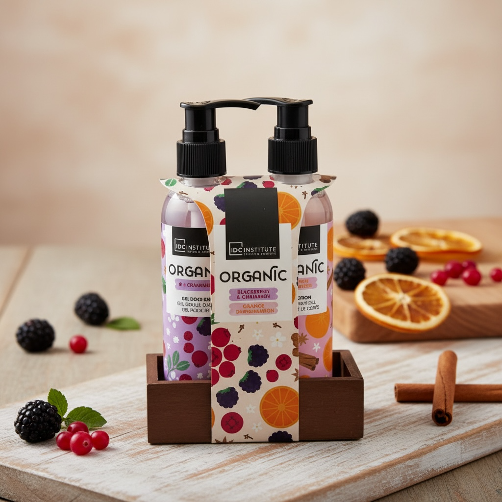 Lot de 3 set de bain organic 2 pieces idc institute 44084