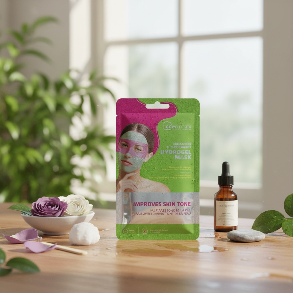 Lot de 12 masque hydrogel a la ceramide & niacinamide idc institute 90305