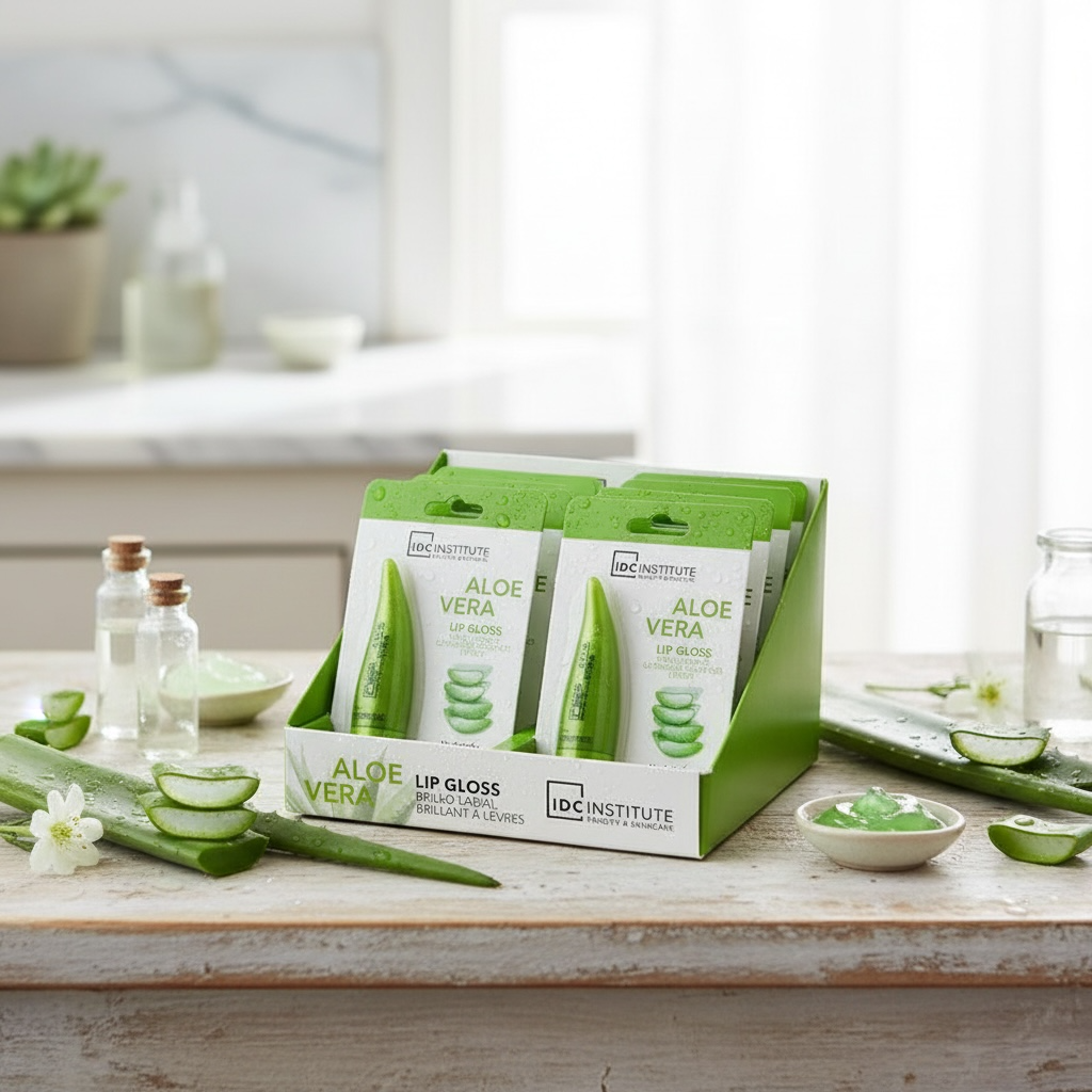 Lot de 12 lip gloss aloe vera idc institute 90192