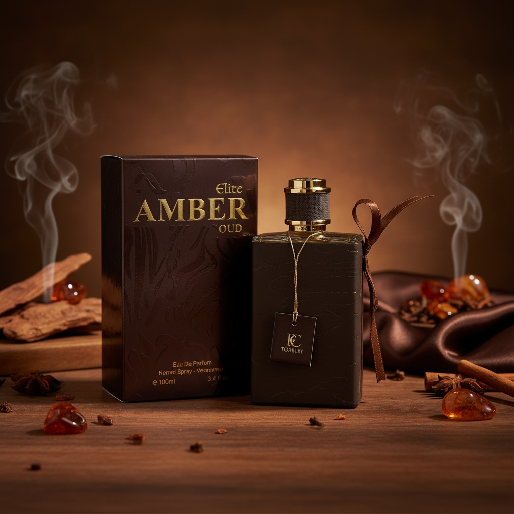 Set of 6 Elite Amber Oud perfumes for men, 100ml