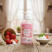 Set of 4 Pieces - Strawberry Whipped Cream Hand Soap 500ML - Tulipan Negro