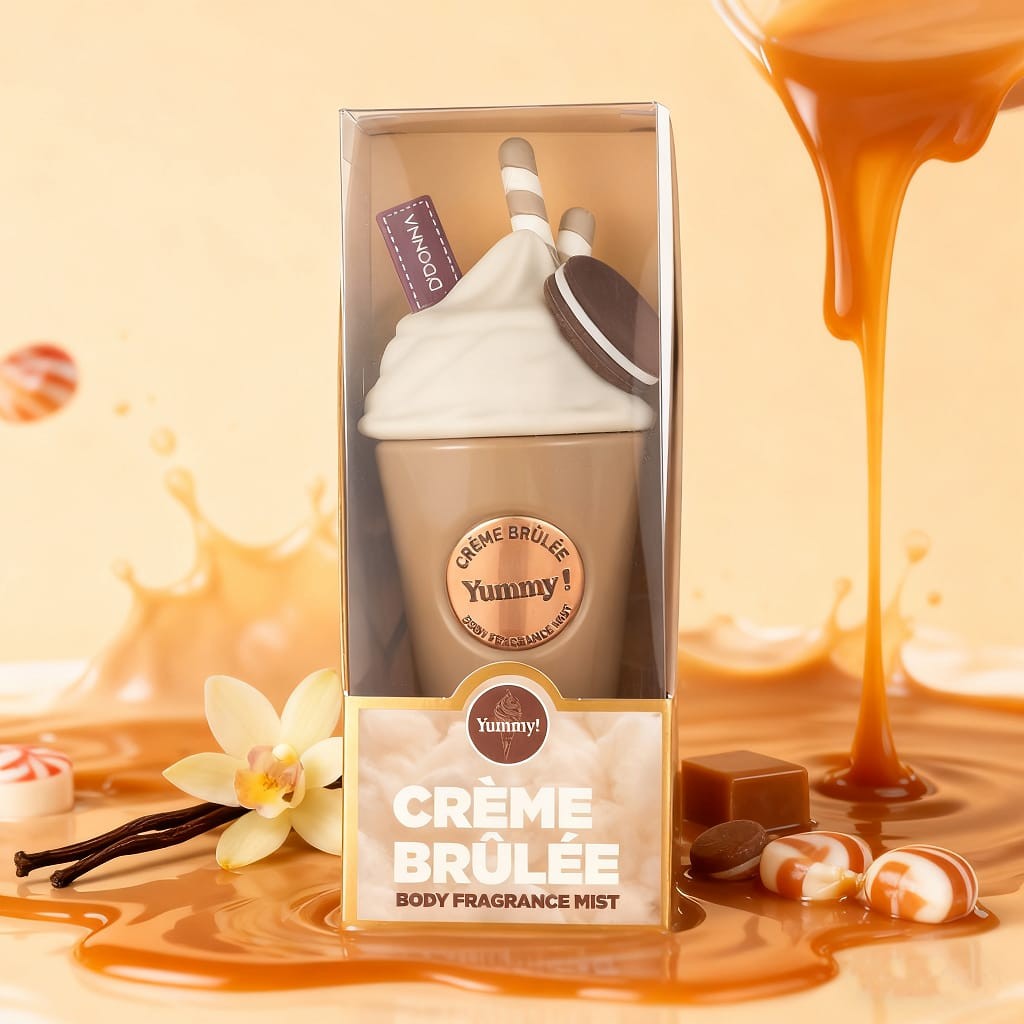 Lot de 6 Pièces  - Brume Corporelle "Yummy Crème Brûlée!" 200ML - D'donna