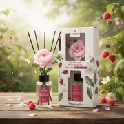 Set of 5 Pieces - Mikado Perfume Diffuser "Agua Fresca Range" Raspberry 75ml - Ambar