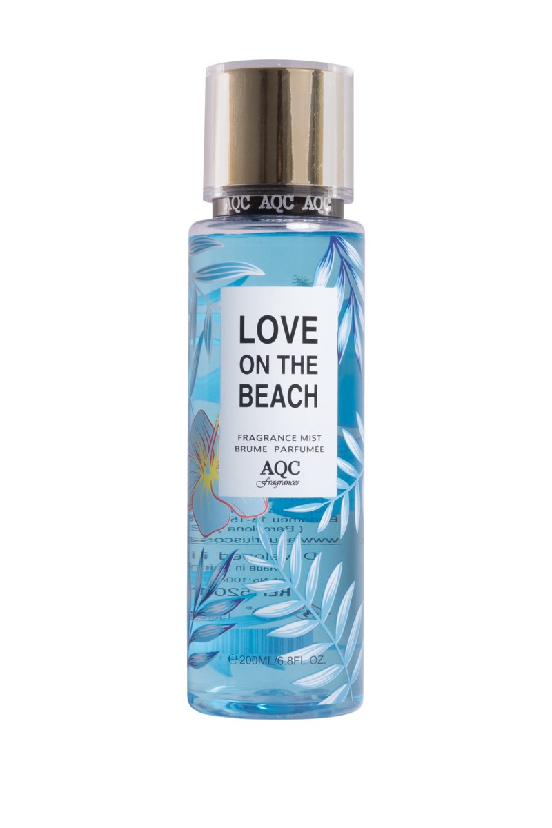 Lot de 6 body mist love on the beach aqc fragrances 200ML 52017