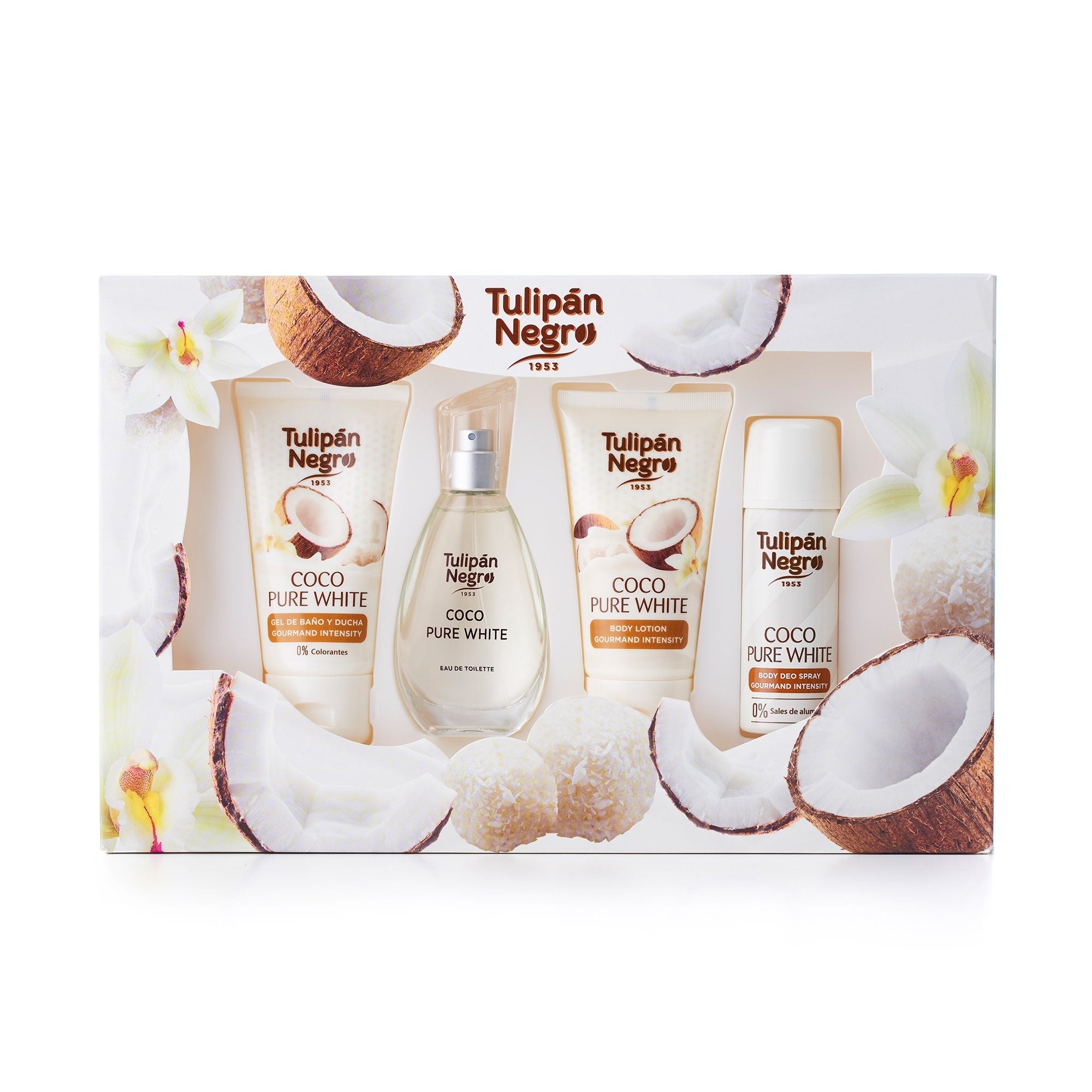 Dernière pièce coffret 4 pièces gourmand coco pure white - Tulipan negro