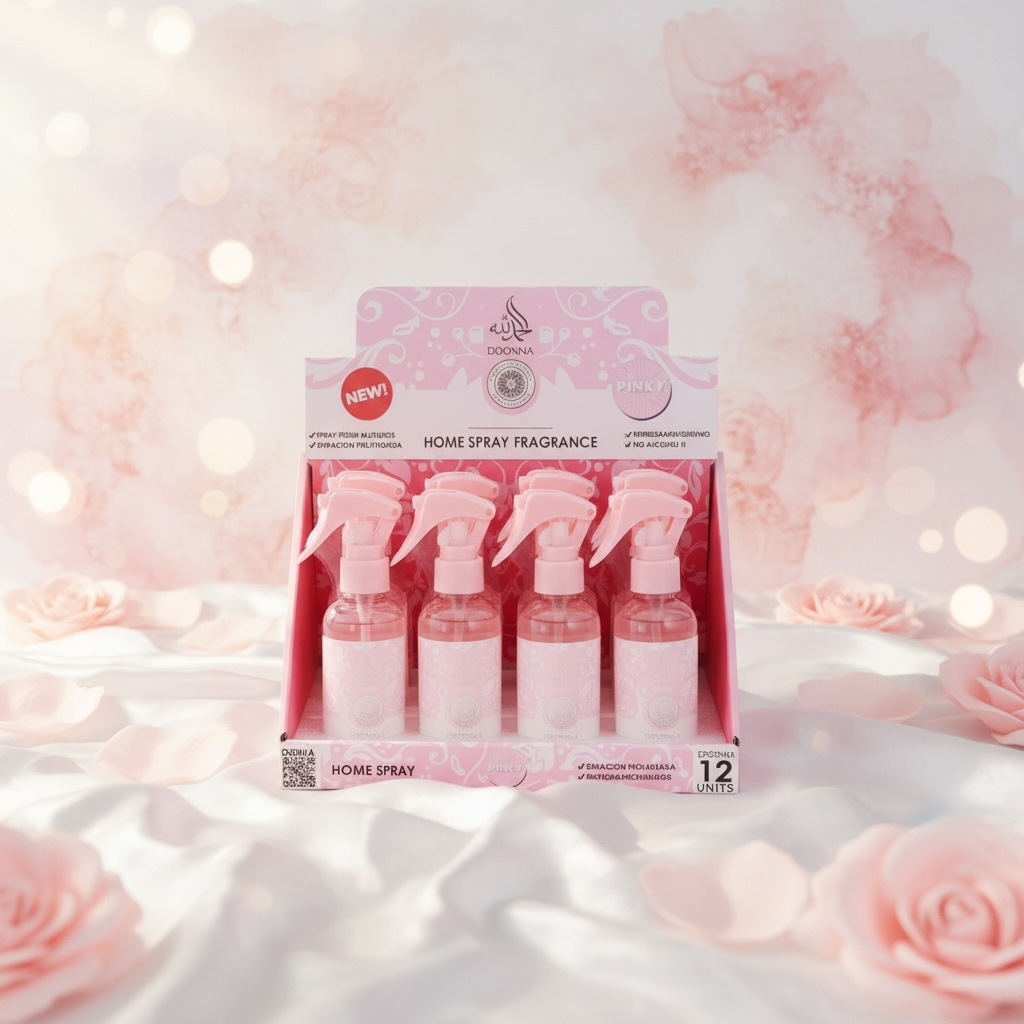 Lot de 12 - Spray désodorisant d'intérieur pinky 120ml - D'donna