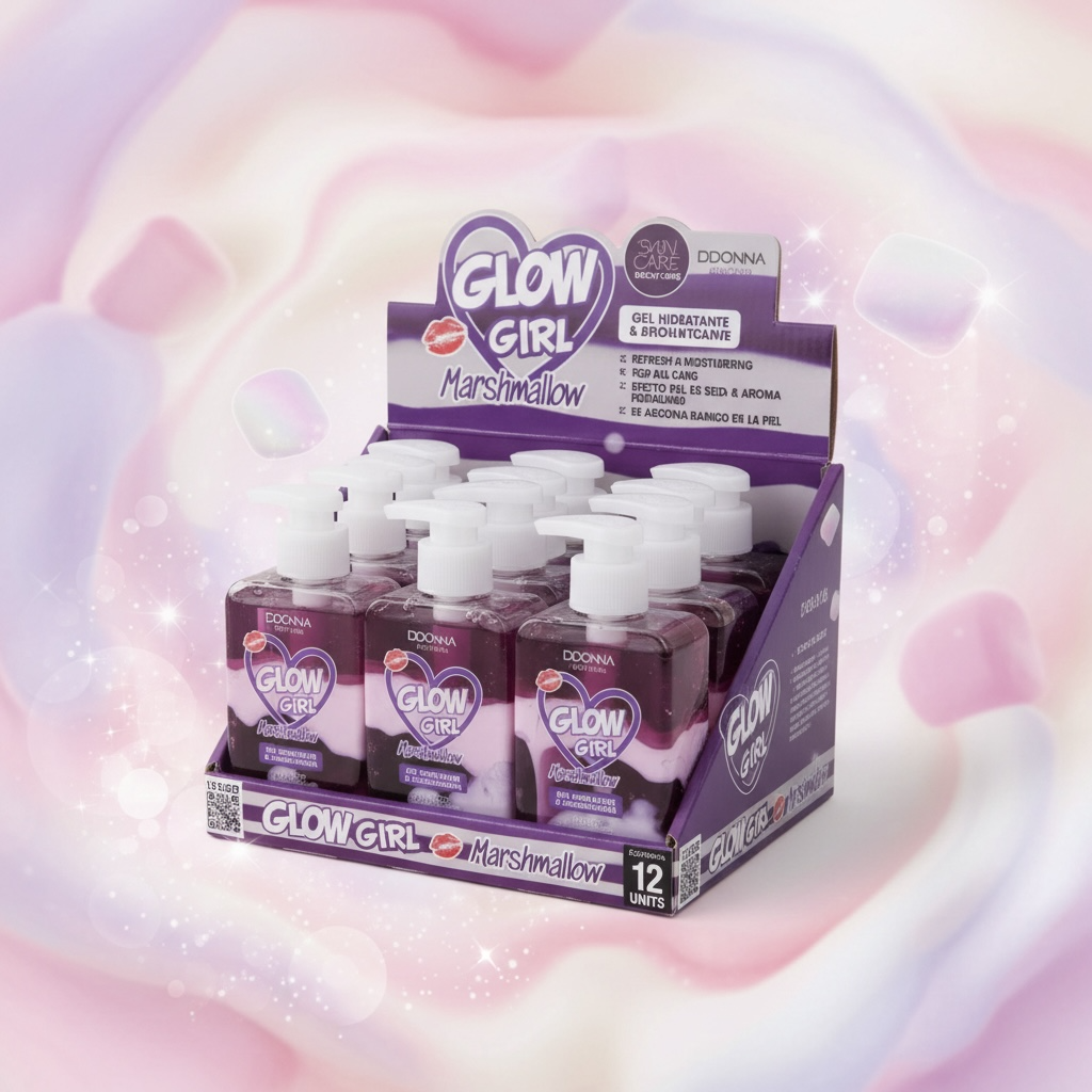 Lot de 12 - Lait hydratant glow girl bicolore marshmallow