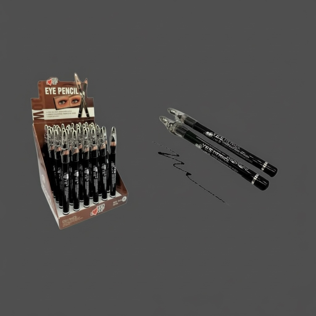 Lot de 36 crayon gras yeux sourcils noir + taille crayons - Yes love 1019A