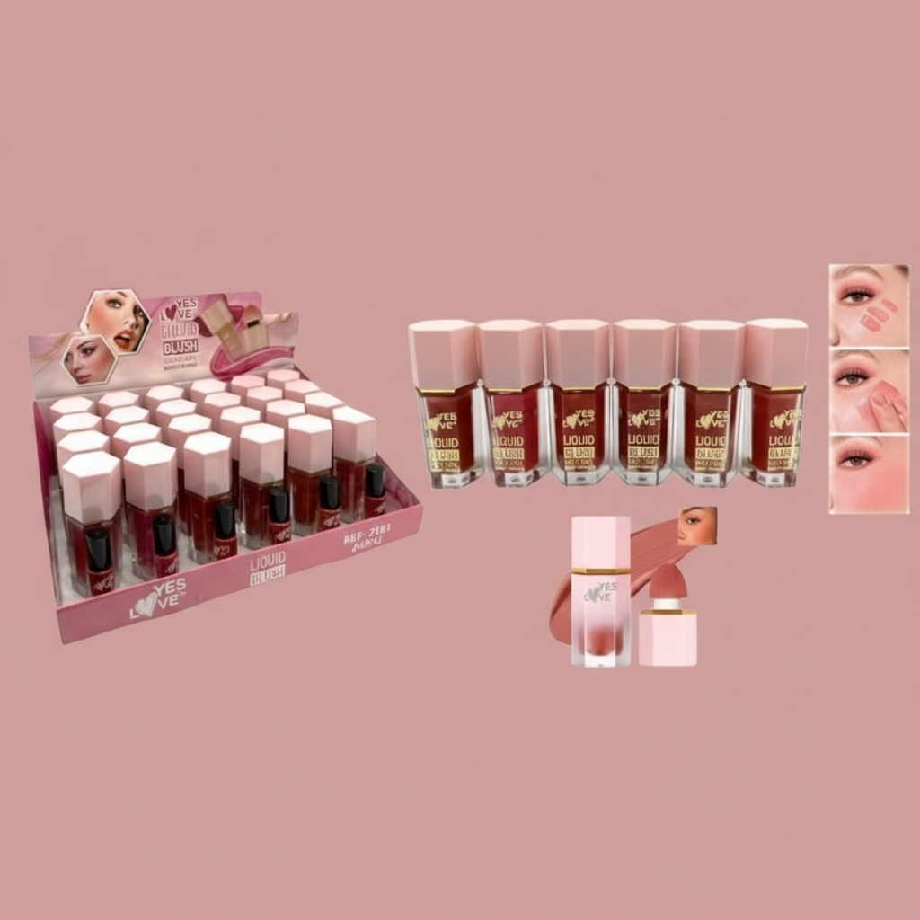 Set of 24 natural 3-in-1 liquid blushes - 2181- Yes Love