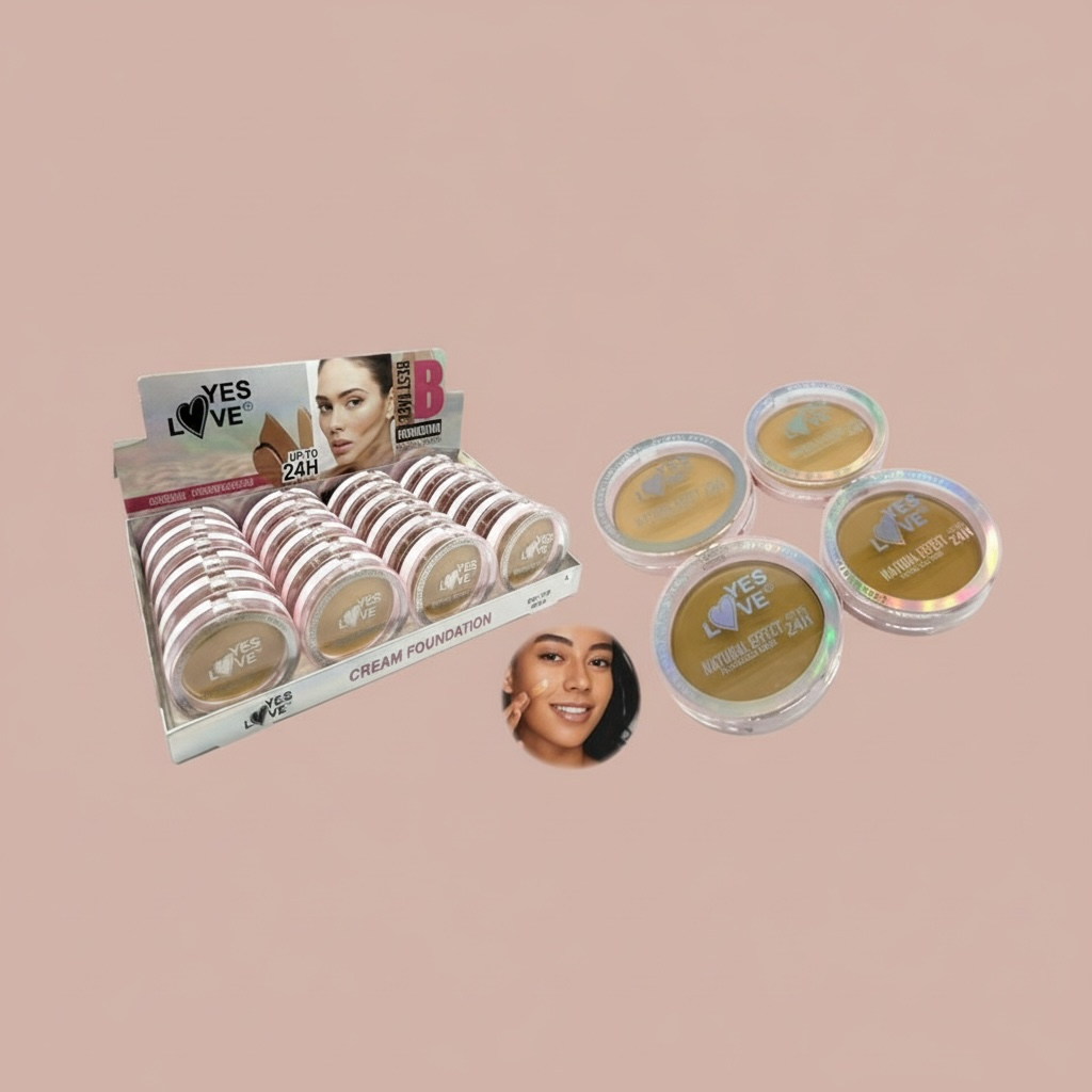 Pack of 24 - Best Face Cream Foundation - 2198A - Yes Love