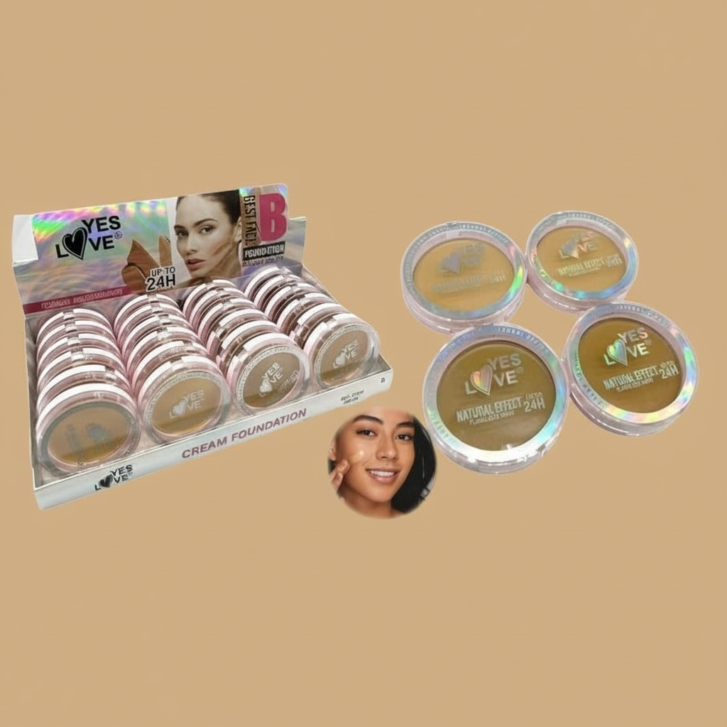 Pack of 24 - Best Face Cream Foundation - 2198B - Yes love