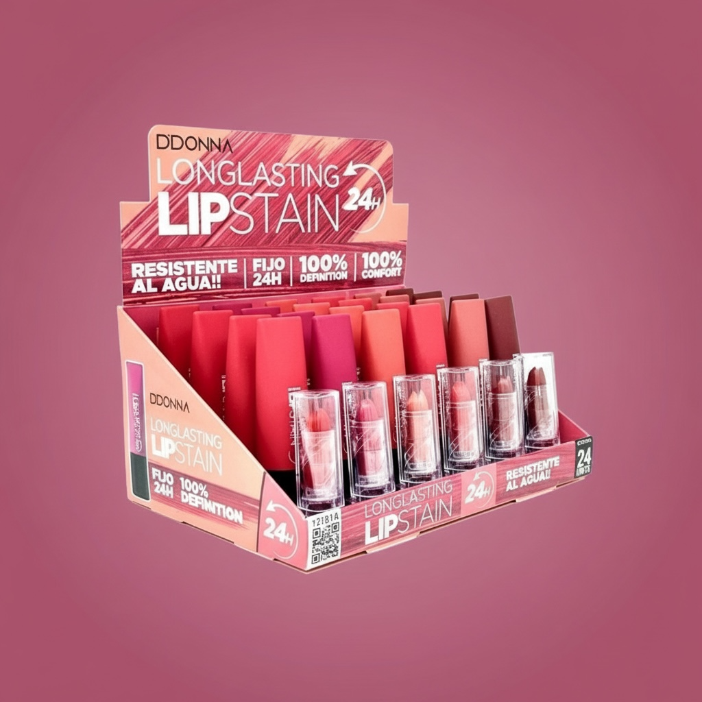 Lot de 24 rouge à lèvres liquide lipstain 12181A - D'donna