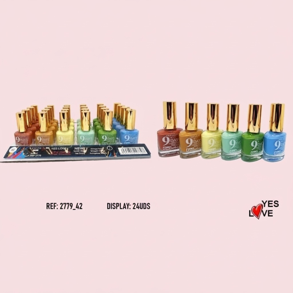 Lot de 24 vernis effet gel 9 jours yes love n°42